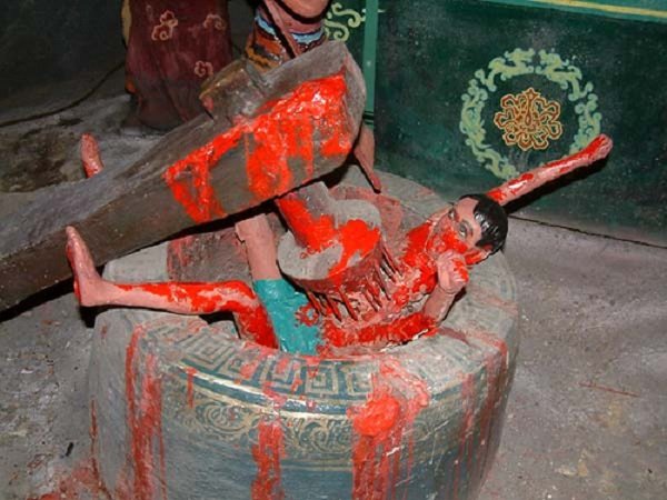 Haw Par Villa.
This “real life hell” theme park can be found in Singapore. The real sketchery comes in the form of the “Ten Courts of Hell” in which you will see tons of sculptures and statues that depict the different torture methods and punishments you can experience in the afterlife.