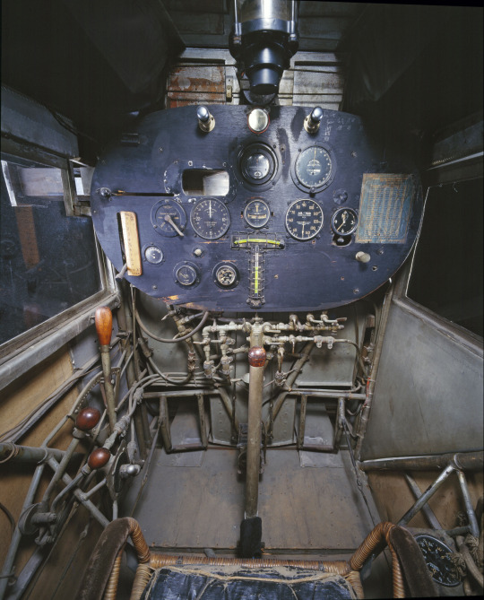 The cockpit of the Spirit of St. Louis, the first aircraft to complete a non-stop transatlantic flight