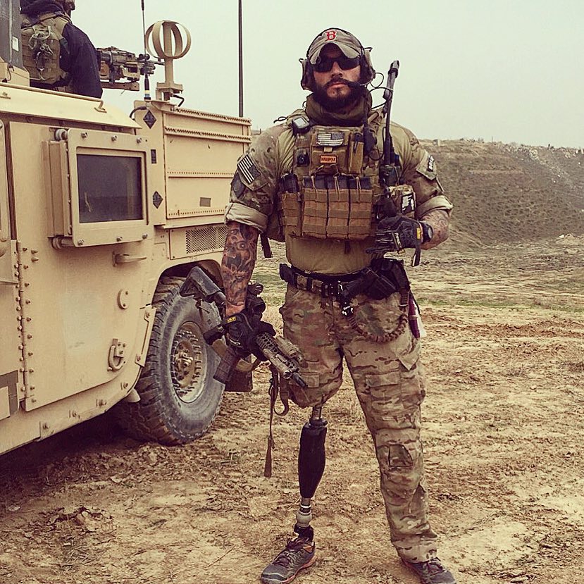 One legged U.S Army Special Forces soldier in Afghanistan