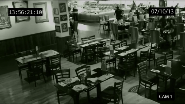 From images that could be ghosts, to actual ghosts themselves. This CCTV video captures a poltergeist having some fun in a restaurant. That day, back in 2013 at Jimmy’s World Grill, a customer saw a plate fly off the table, and one they took a look at the tape, they saw more than that. The full video actually has moving furniture and menu’s moving, as well as the napkin and plate you see here.