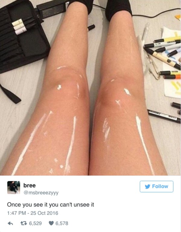 Girl’s legs make for mind boggling optical illusion