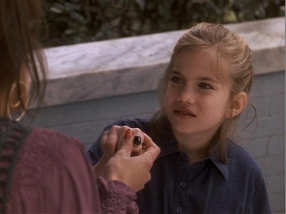 My Girl.
The lead girl Vada played by Anna Chlumsky, wears a mood ring. The movie is set in 1972, mood rings were not invented till 1975.