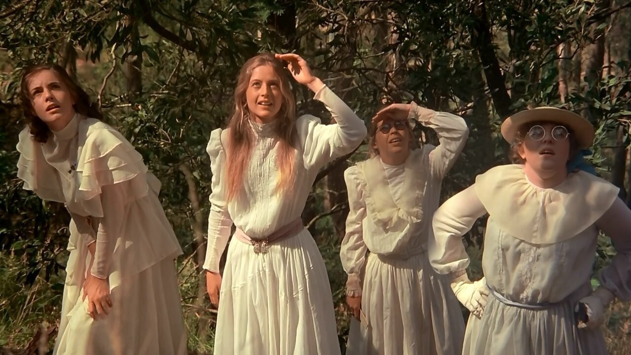 Picnic at Hanging Rock.
This 1970's film is set in Australia on Valentine's Day in 1900. The schoolgirl's hair styles appear to look more like they belong to the hippie era rather than the beginning of the 20th century.