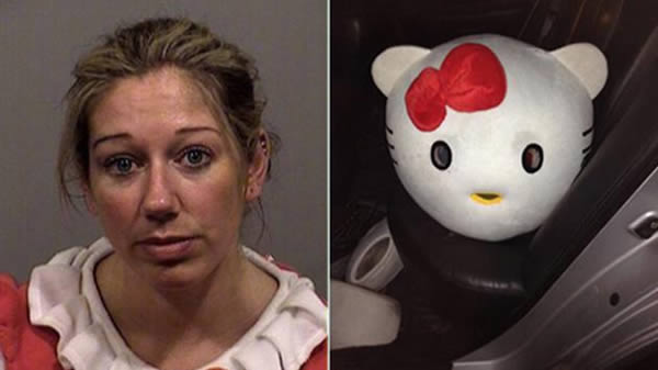 During Halloween 2014, police arrested a woman from Westbrook, Maine who was dressed up as Hello Kitty and charged with drunk driving. 37-year-old Carrie Gipson arrested on DUI charge and was taken to Cumberland County Jail. Police not only provided a mugshot of Gipson but the head of her Hello Kitty costume in her vehicle at the time she was pulled over.