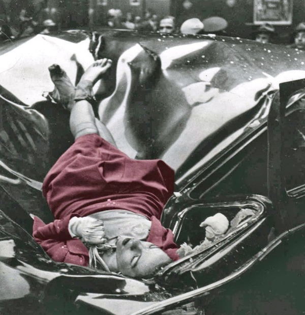 Evelyn McHale.
In May of 1947, with no prior indication, Evelyn McHale leapt from the observation deck of the Empire State Building, and landed on a limousine parked at the curb. Labelled the ‘most beautiful suicide,’ this photo defies explanation. Taken by a shocked photography student, he wanted to capture the fact that as someone who had fallen from such a great height, her body was unnaturally intact; as if she was merely sleeping on the roof of the car.