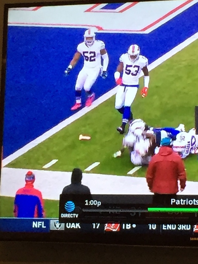 Someone just threw a Dildo on the goal line for the Patriots and Bills game