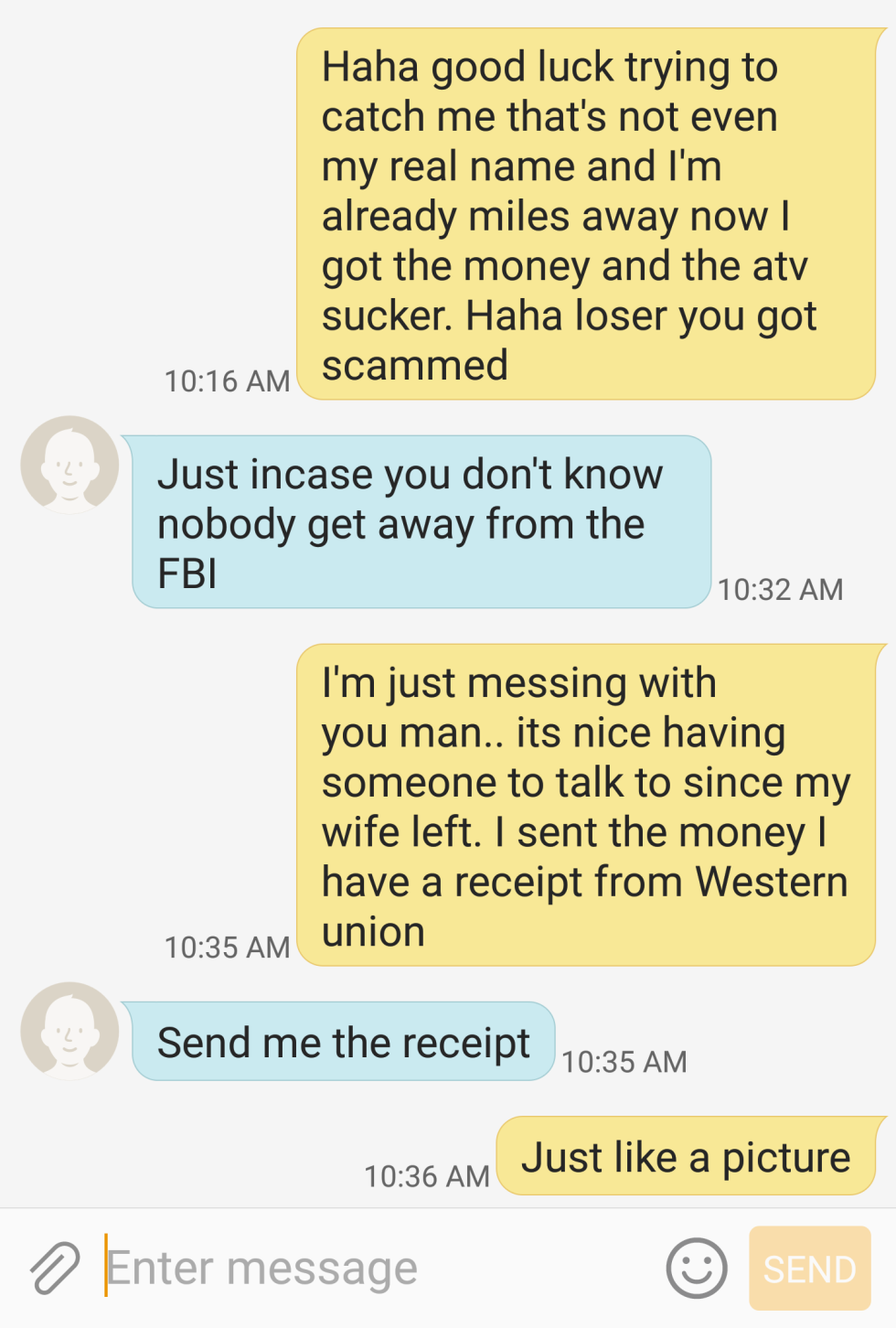 Craigslist scammer gets taken for a ride, and deservedly so