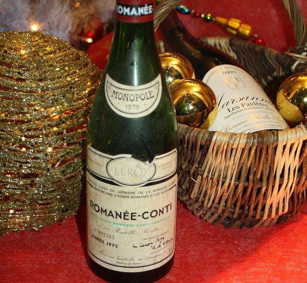 Case of 1978 Romanee-Conti.
A case of this was sold for $476,000 in November 2013.