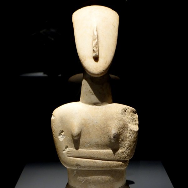 Cycladic Marble Figure.
A marble figure carved around 2400 B.C. sold for $16 million in December 2010.