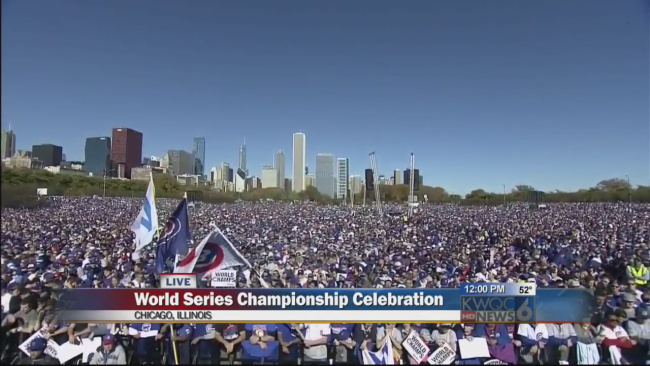 Cubs World Series celebration ranks as 7th largest gathering in human  history