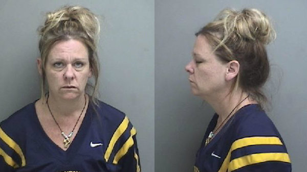 Police said Stacey Lynn Fraser, 46, randomly walked into a Trenton, New Jersey home, played with the family's dog and started cooking. She had no idea there was a 10-year-old boy upstairs.

The boy called 911 and said the home invader "sounded drunk." He grabbed his BB gun and hid under a bed. In the meantime, the nearly nude woman put on his football jersey and tennis shoes, then went out to the backyard with the dog to jump on the trampoline.

Fraser was taken to jail in the football jersey. The boy got it back, and she was charged with home invasion first degree and given $50,000 bail.