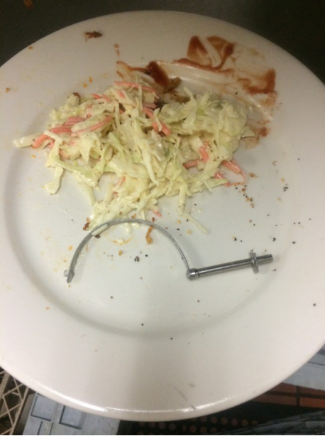 How does something that big get lost in coleslaw?