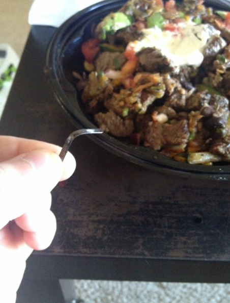 Oh yum, a little piece of metal to go with your burrito bowl.