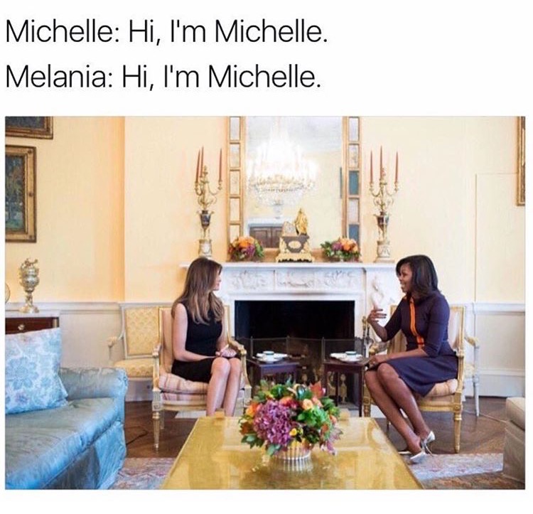 white house trump room - Michelle Hi, I'm Michelle. Melania Hi, I'm Michelle.