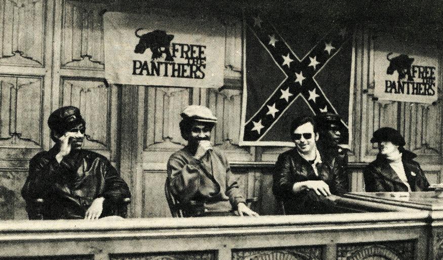 Appalachian “hillbilly revolutionaries” from the Young Patriots Organization team up with members of the Black Panther Party for a “Free the Panthers” event, late 1960s.

The Young Patriots wore a rebel Confederate flag on their blue jean jackets and berets, and fought against racism. They participated in demonstrations against police brutality and housing discrimination. In 1971, a portion of the Young Patriots attempted to build a national organization, renamed the Patriot Party, which had no relation to the right-wing group of the same name.