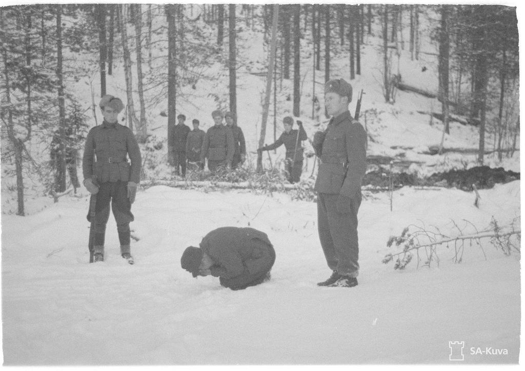 Finnish soldier, moments before execution for desertion, December 20, 1941