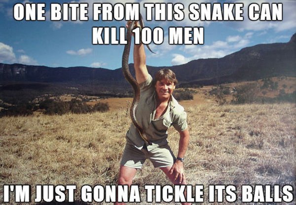 It’s Steve Irwin Day, let’s take a moment to celebrate the legend