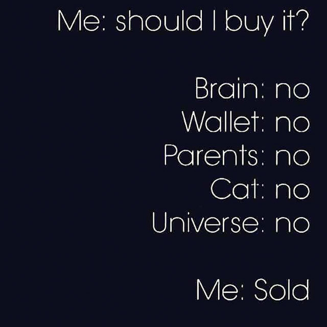 sky - Me should I buy it? Brain no Wallet no Parents no Cat no Universe no Me Sold