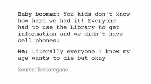 Clapbacks for When Baby Boomers Are Giving You Sh*t