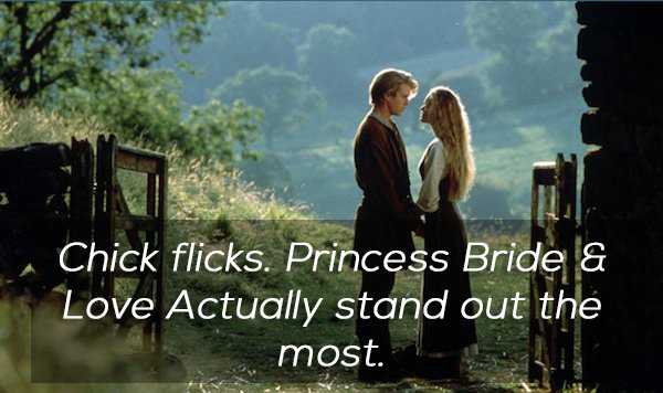 princess bride love quotes - Chick flicks. Princess Bride & Love Actually stand out the most.