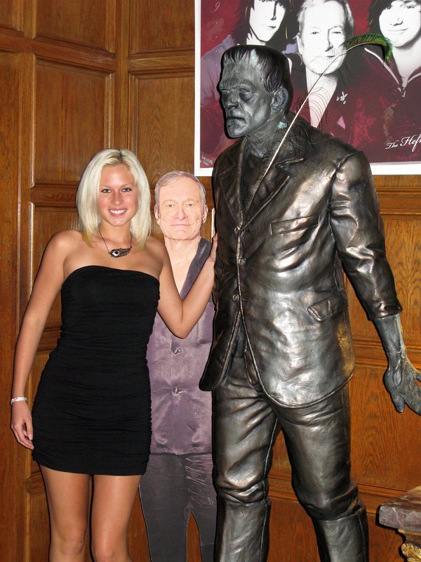 When Hefner can’t be at a party or dinner, you can usually find a life-size cardboard hanging around the crowd.