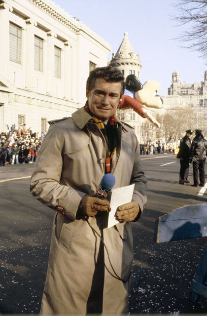 Regis Philbin hosted the Macy's Thanksgiving Day Parade on several occasions. This photo was taken in 1981.