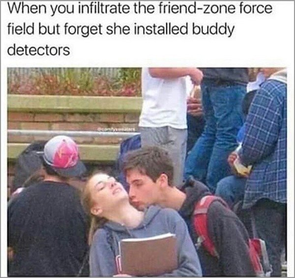 memes - gemini memes - When you infiltrate the friendzone force field but forget she installed buddy detectors