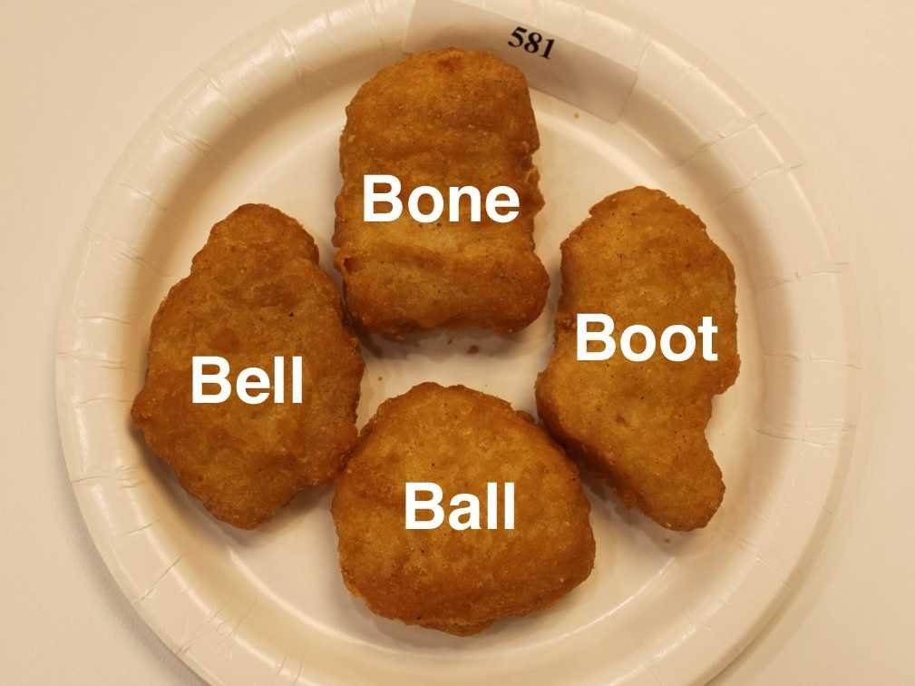 McDonalds intentionally created exactly four different shapes for chicken nuggets. According to the company, “three would’ve been too few. Five would’ve been, like, wacky.”

The reason why they are all a standard shape and size is to ensure consistent cooking times for food safety in all McDonald’s restaurants, the company wrote on its Q&A page.