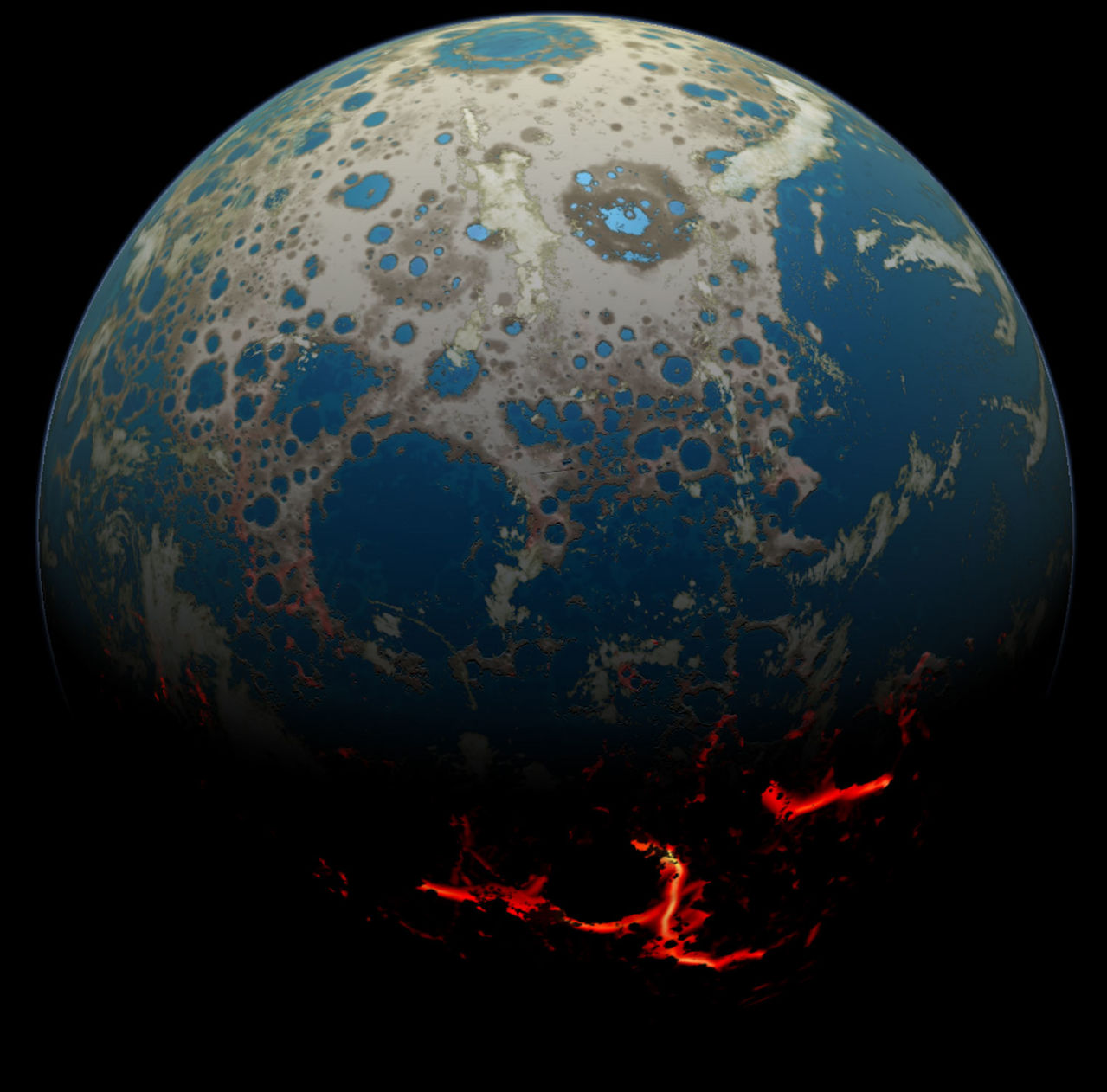 Earth 4 billion years ago during the Hadean eon