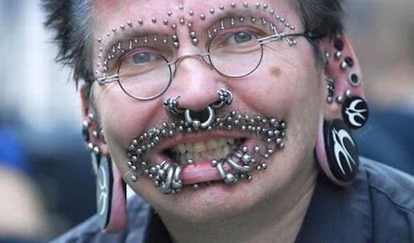 “Excessive facial piercings. Not looking to date a fishing lure.”