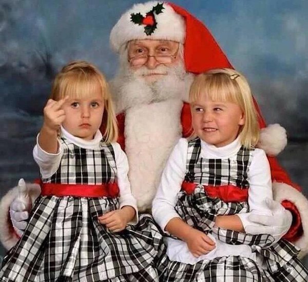 kids with santa