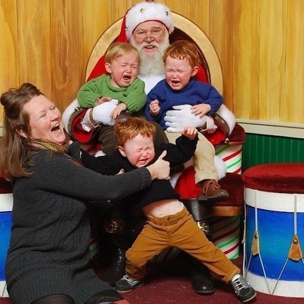 funny christmas photo kids