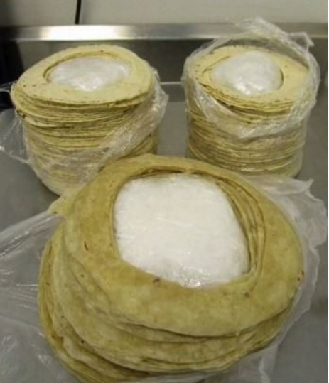 A police dog sniffed out meth inside packages of tortillas at the Nogales Port of Entry in Arizona.