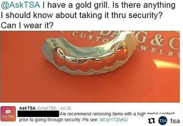 People sure do Ask the TSA some strange questions