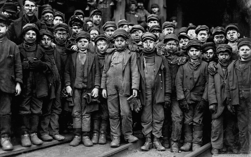 Coal workers in the United States when we had a small federal government, no EPA, no unions, and no regulation