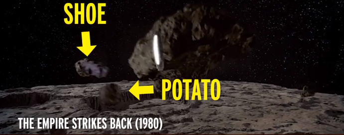 Some of the asteroids used in the production of the first Star Wars film were actually potatoes.