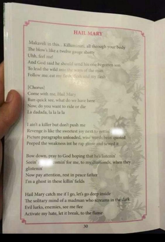 A Christmas Carol Service Mistook 2Pac’s “Hail Mary” for Iconic Catholic Prayer