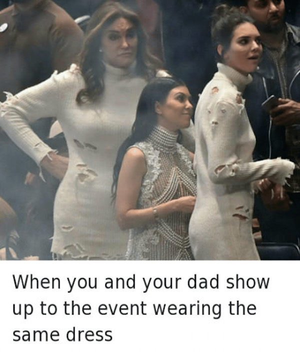 fail your dad wears the same dress - When you and your dad show up to the event wearing the same dress