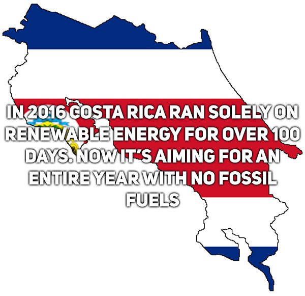 costa rica flag - In 2016 Costa Rica Ran Solely On Renewable Energy For Over 100 Days. Now It'S Aiming Foran Entire Year With No Fossil Fuels