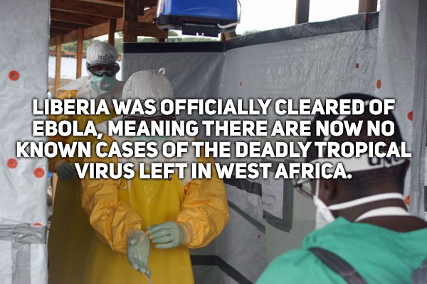 Centers for Disease Control and Prevention - Liberia Was Officially Cleared Of Ebola, Meaning There Are Now No Known Cases Of The Deadly Tropical Virus Left In West Africa.