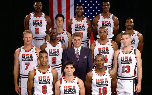 The Dream Team.
The 1992 Summer Olympic Games were in Barcelona from July 25th to August 9th, and they’re best known to Americans for the first US men’s basketball team to include NBA players. The all-star lineup included Michael Jordan, Magic Johnson, Larry Bird, Charles Barkley, Karl Malone, John Stockton, Patrick Ewing, David Robinson, Clyde Drexler, Scottie Pippen and Chris Mullin. They won all eight of their Barcelona games with an average lead of 44 points, bringing home the Gold Medal.