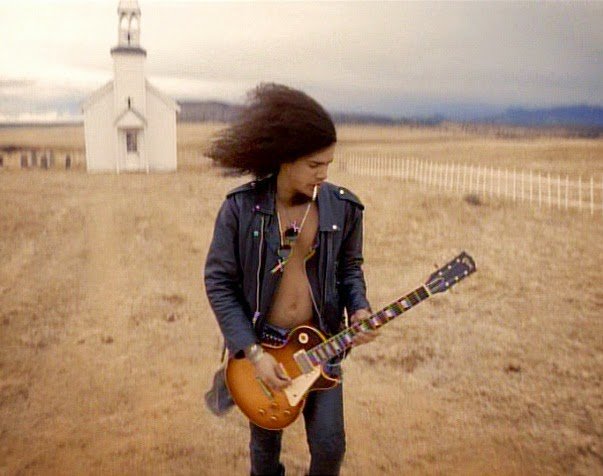 The Guns N’ Roses “November Rain” music video.
Clocking in at just under 9 minutes, “November Rain” is one of Guns N’ Roses’s longest songs. Its epic music video has over 700 million views on YouTube. At the time it was made it had the highest budget in music video history with $1.5 million. So what does the whole thing mean? According to Slash, he had “no idea.”