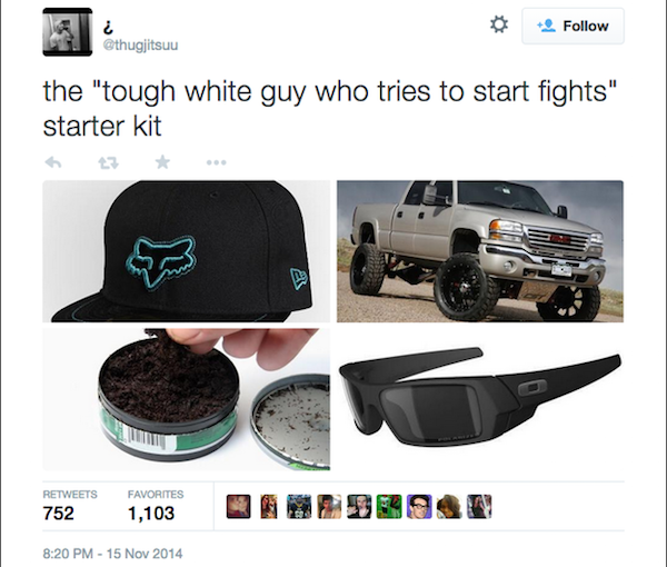 white guy starter pack - the "tough white guy who tries to start fights" starter kit 75%Cets 7,90382 9 2940