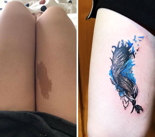 30 Unwanted birthmarks covered up with brilliant tattoos