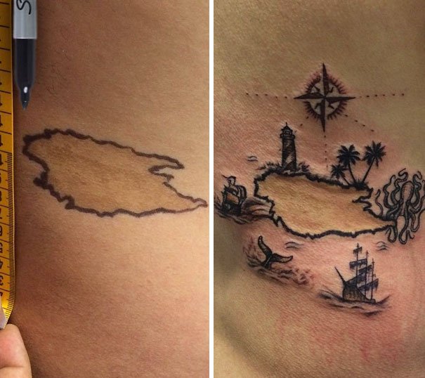 30 Unwanted birthmarks covered up with brilliant tattoos