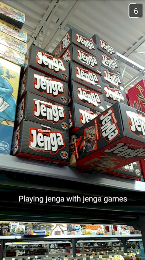 funny snapchat Sonna Jeiga Jenise Playing jenga with jenga games