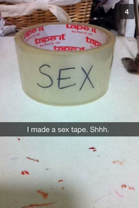 funny snapchat funny snapchat - Sex I made a sex tape. Shhh.