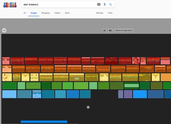 Head over to Google Image Search and type “atari breakout” to turn the images into a game of Breakout.