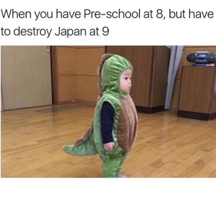 memes - funny you are the best memes - When you have Preschool at 8, but have to destroy Japan at 9