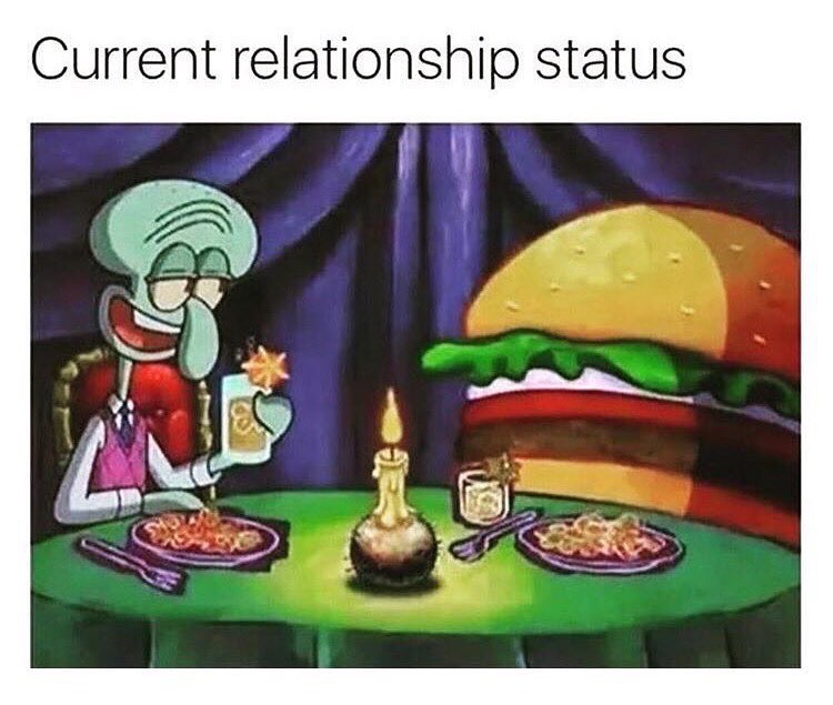 memes - meme burger - Current relationship status